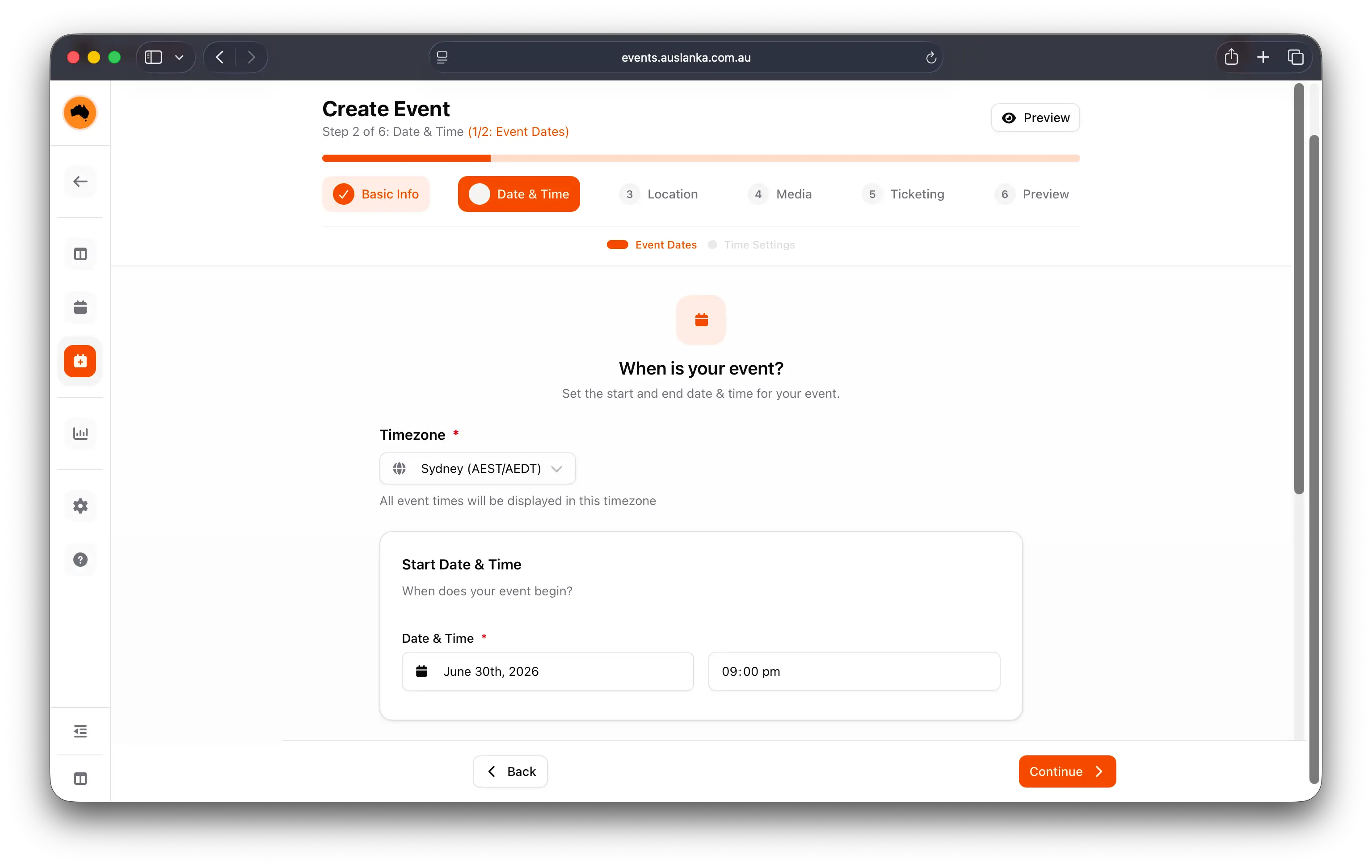 Step 5: Add date, time, and location
